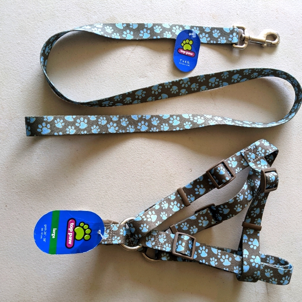 Top Paw dog harness and leash
